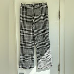 Pants checker black and white with color stripe size M